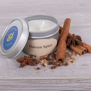 harvest spice scented candle